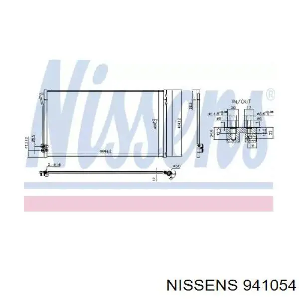 Радіатор кондиціонера 941054 Nissens