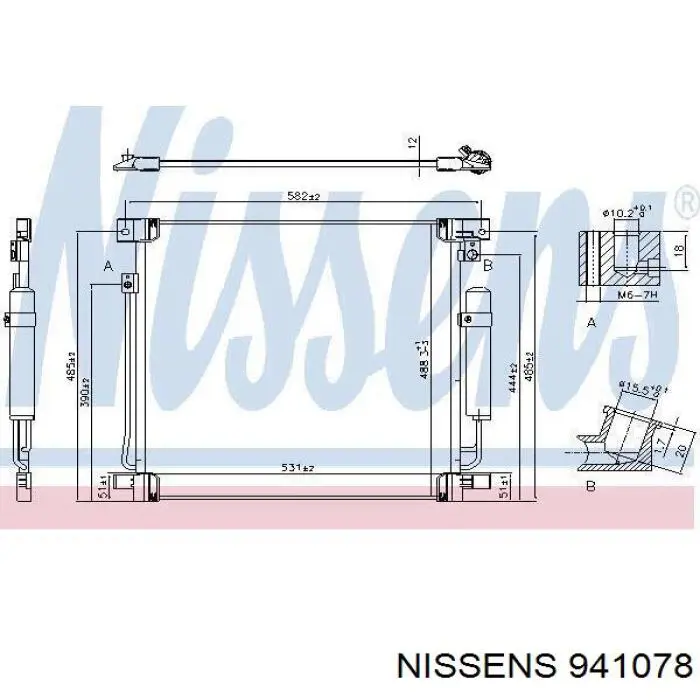 941078 Nissens радіатор кондиціонера