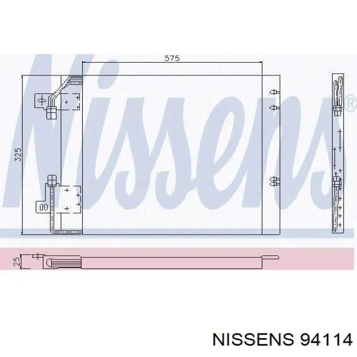 Конденсатор кондиціонера Nissens 94114 ціна, від 62.21 USD