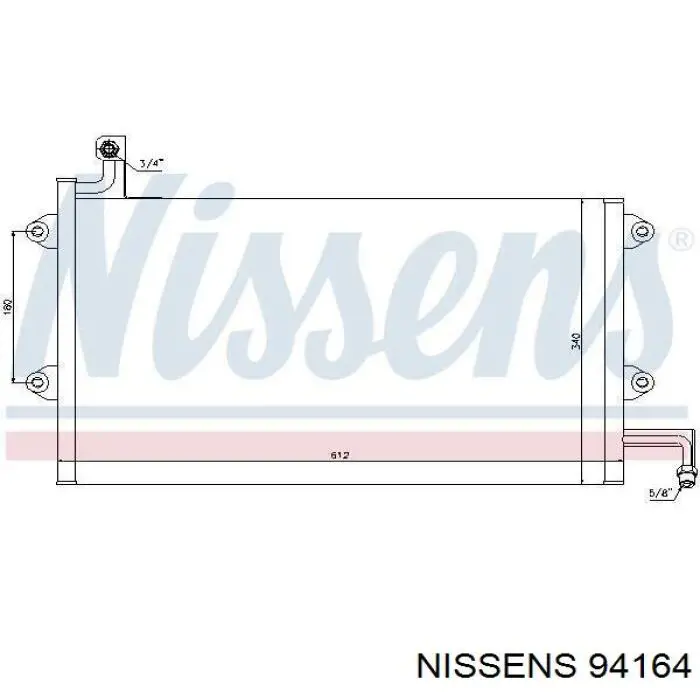 94164 Nissens радіатор кондиціонера