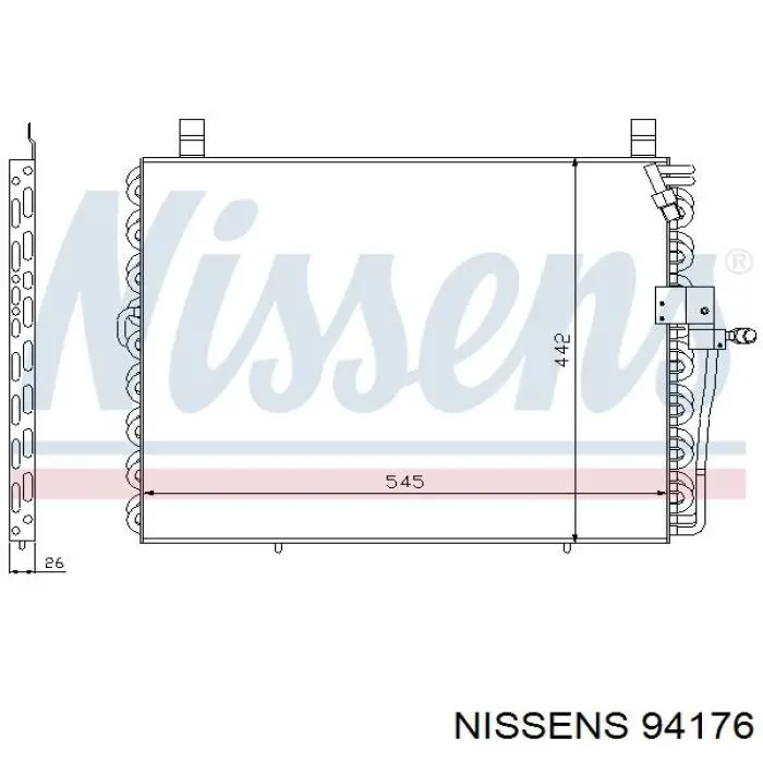 94176 Nissens радіатор кондиціонера