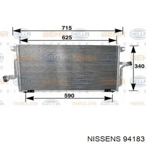 94183 Nissens радіатор кондиціонера