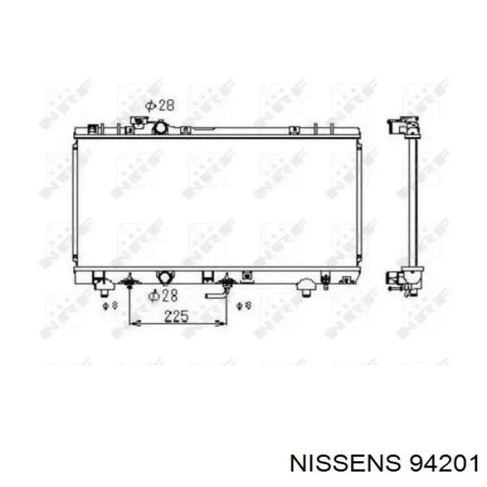 Радіатор кондиціонера 94201 Nissens