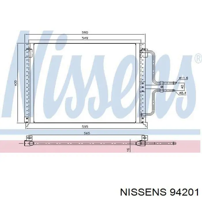Конденсатор кондиціонера Nissens 94201 ціна, від 48.37 USD