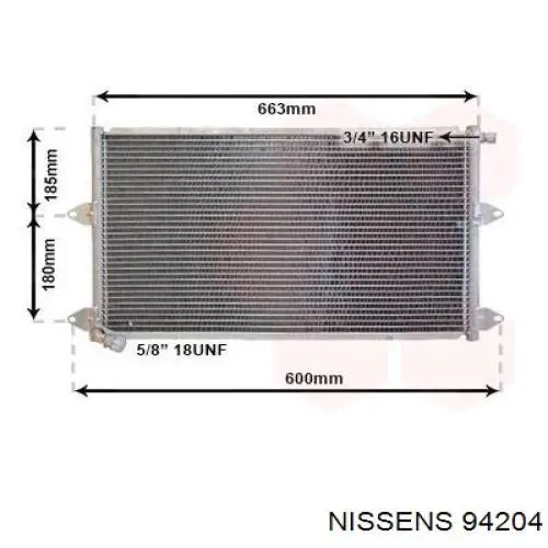 Радіатор кондиціонера 94204 Nissens