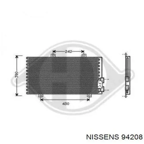 94208 Nissens радіатор кондиціонера