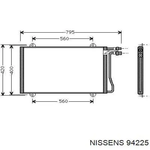 Конденсатор кондиціонера Nissens 94225 ціна, від 82.71 USD