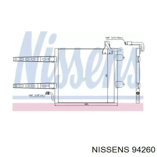 Радіатор кондиціонера 94260 Nissens