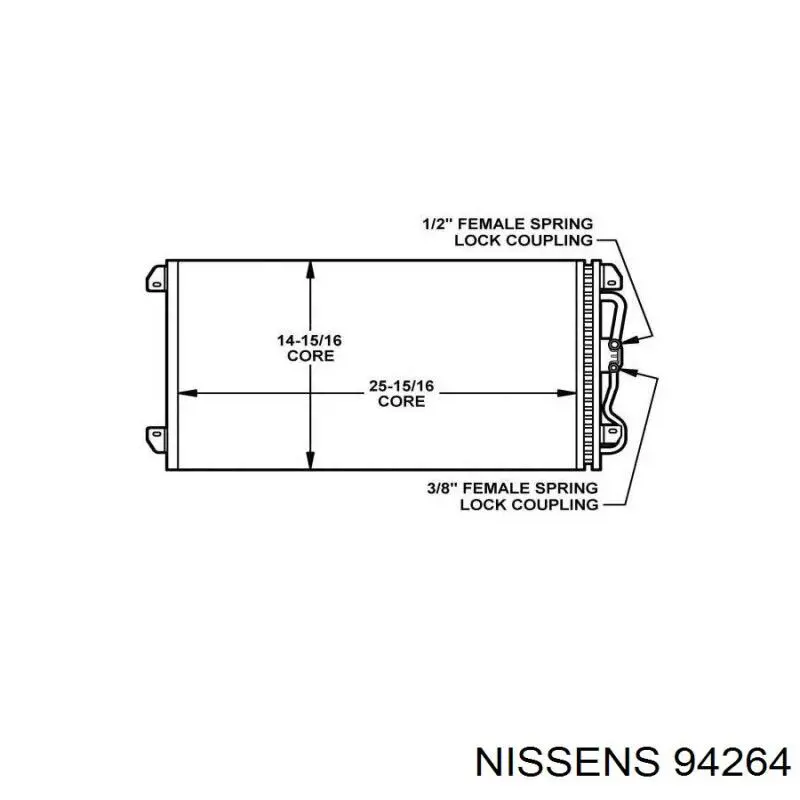 94264 Nissens радіатор кондиціонера