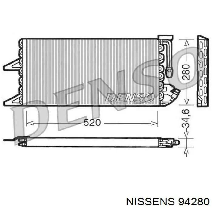 Конденсатор кондиціонера Nissens 94280 ціна, від 47.89 USD