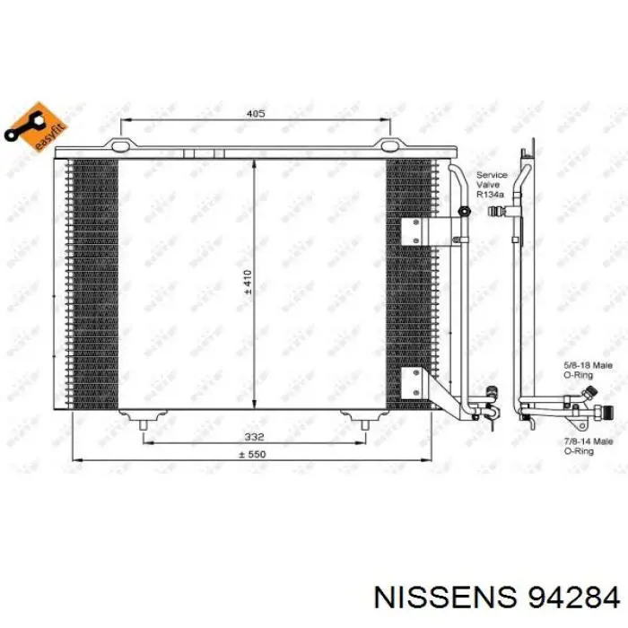 Радіатор охолодження кондиціонера Nissens 94284