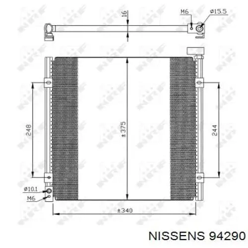 Купити 94290 Nissens Радіатор системи охолодження кондиціонера