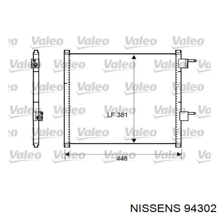 Радіатор кондиціонера 94302 Nissens