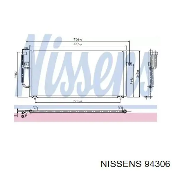 94306 Nissens радіатор кондиціонера