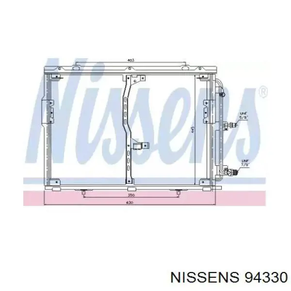 Радіатор охолодження кондиціонера Nissens 94330