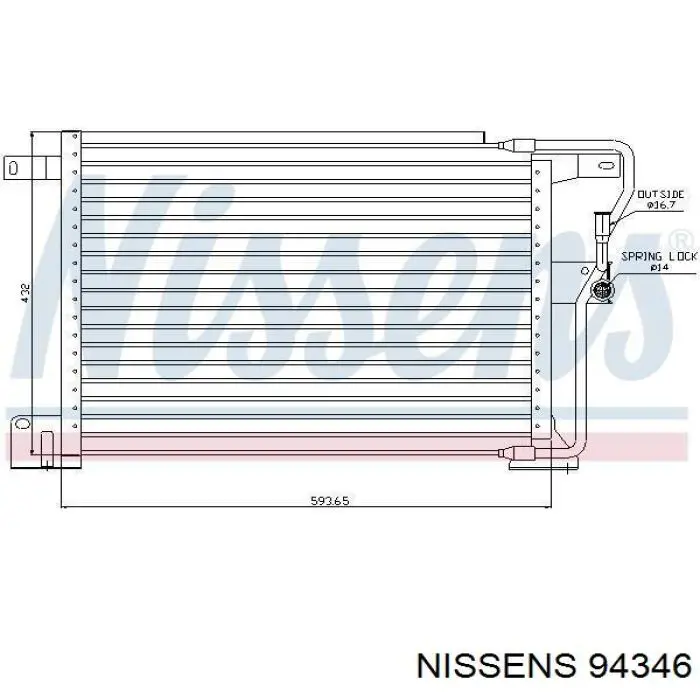 94346 Nissens Конденсатор