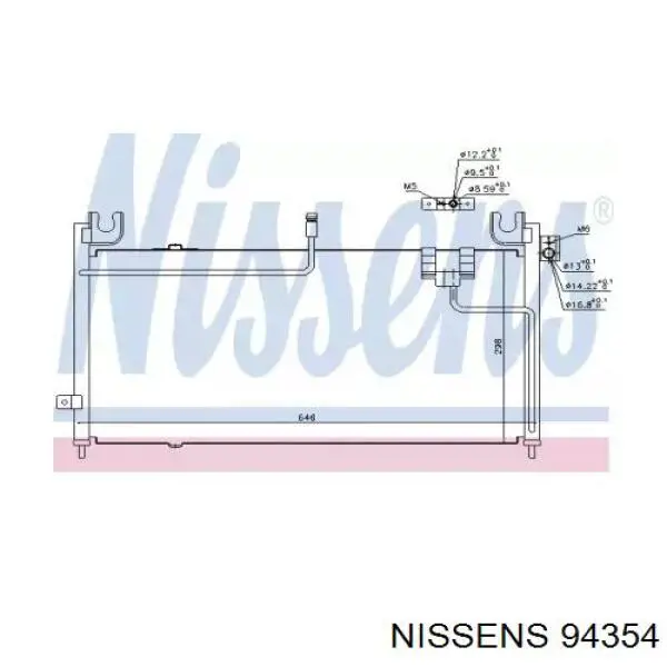 Купити 94354 Nissens Радіатор системи охолодження кондиціонера