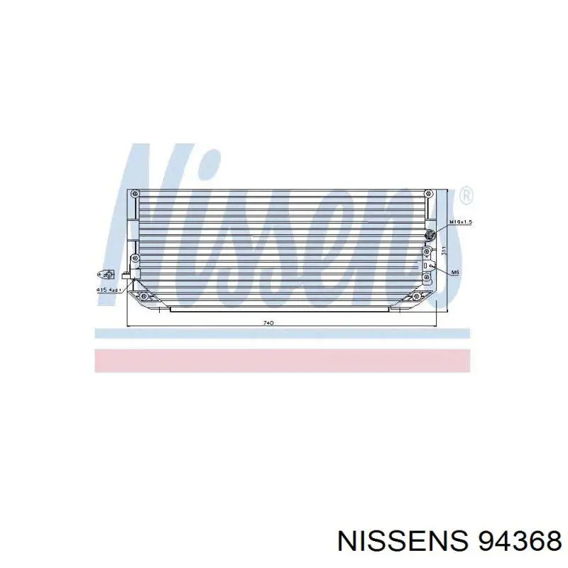 94368 Nissens радіатор кондиціонера