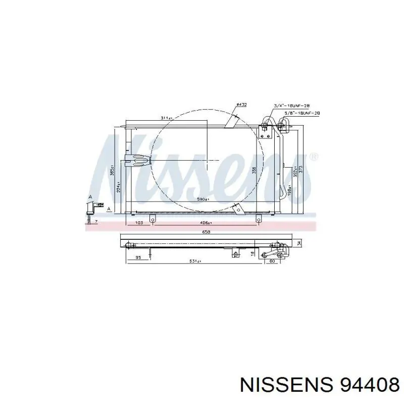 94408 Nissens радіатор кондиціонера