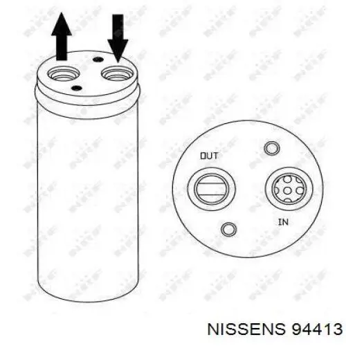 Радіатор кондиціонера 94413 Nissens