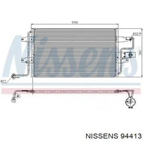 Конденсатор кондиціонера Nissens NI94413 ціна, від 99.81 USD