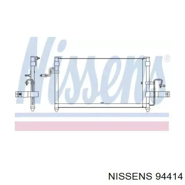 Радіатор кондиціонера 94414 Nissens