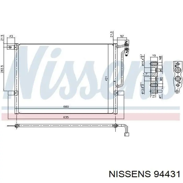 94431 Nissens радіатор кондиціонера