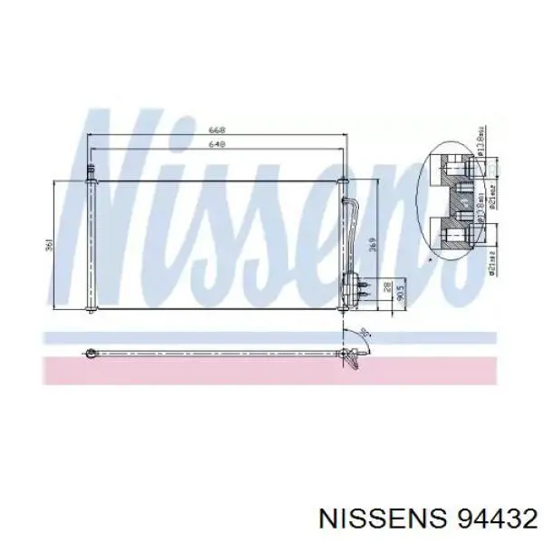 Конденсатор кондиціонера Nissens 94432 ціна, від 75.16 USD