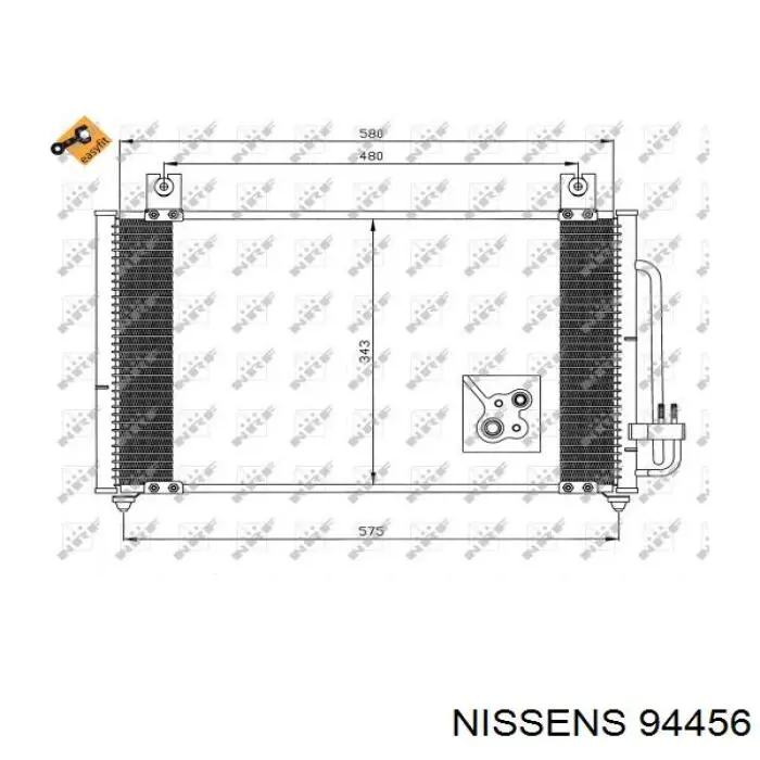 94456 Nissens радіатор кондиціонера