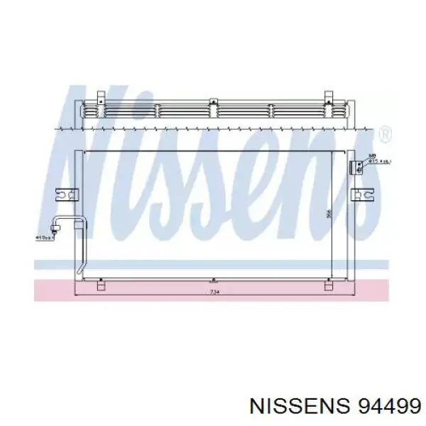 Радіатор кондиціонера 921104L915 Nissan/Infiniti