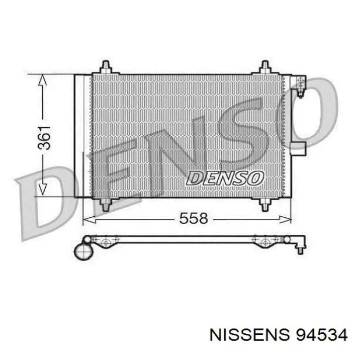 Купити 94534 Nissens Радіатор системи охолодження кондиціонера