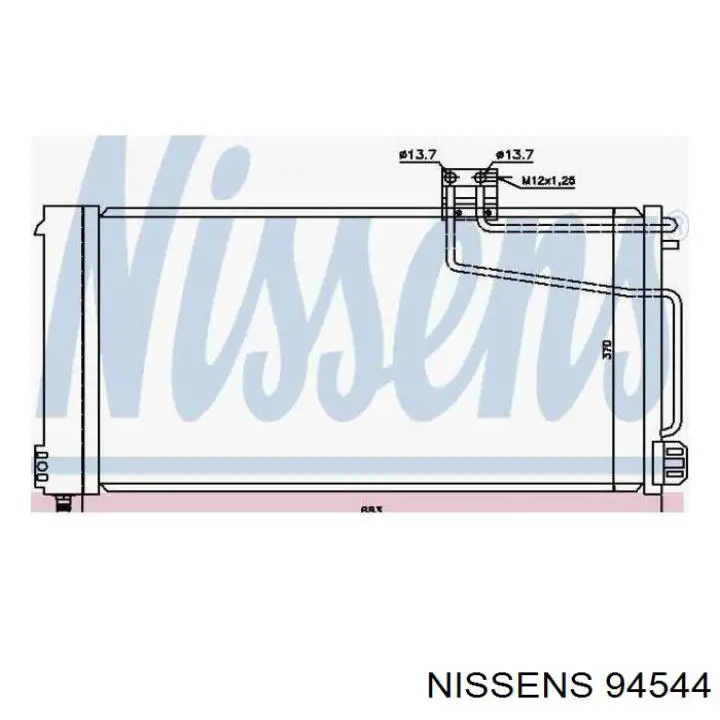 Купити 94544 Nissens Радіатор системи охолодження кондиціонера