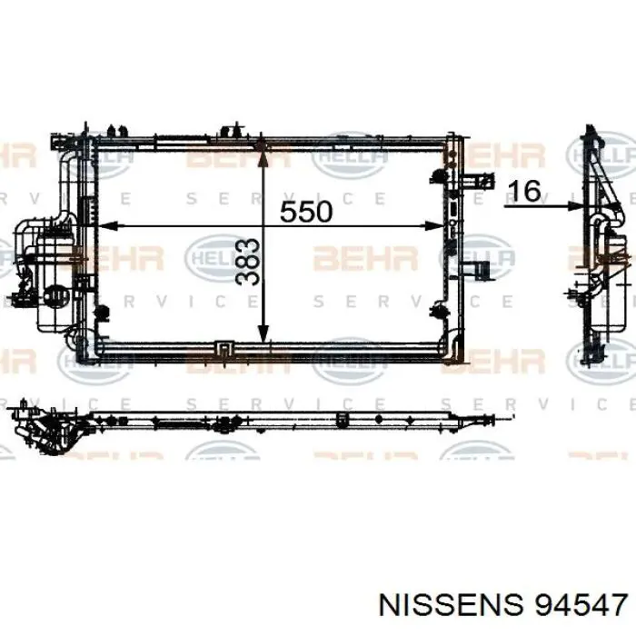 Радіатор охолодження кондиціонера Nissens 94547