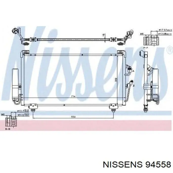 94558 Nissens радіатор кондиціонера