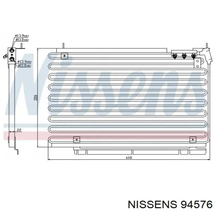 94576 Nissens радіатор кондиціонера