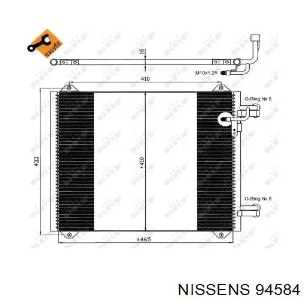 94584 Nissens радіатор кондиціонера