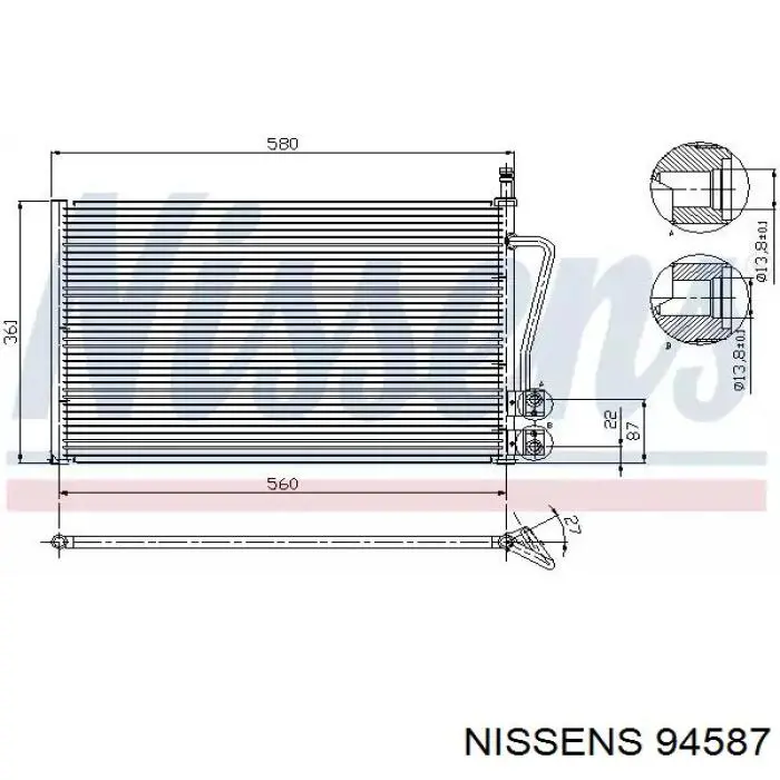 94587 Nissens радіатор кондиціонера