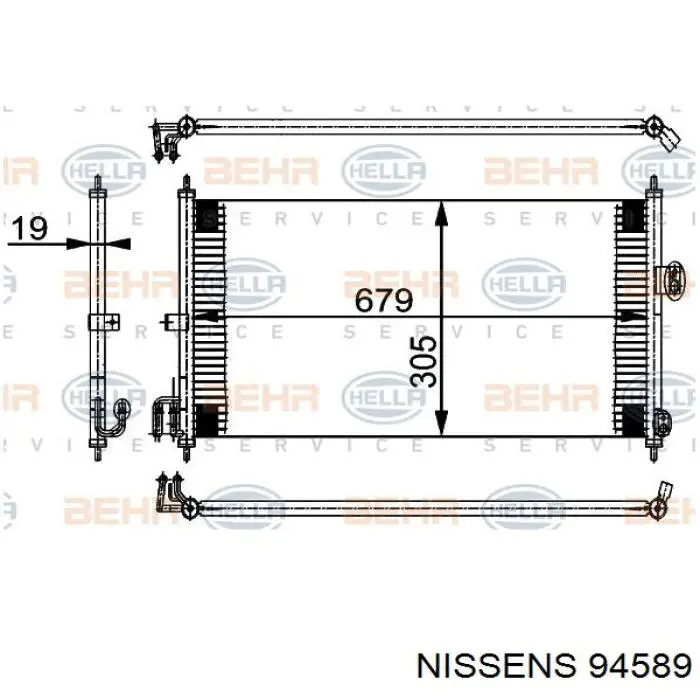 94589 Nissens радіатор кондиціонера