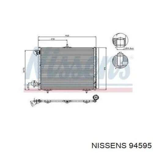 94595 Nissens радіатор кондиціонера