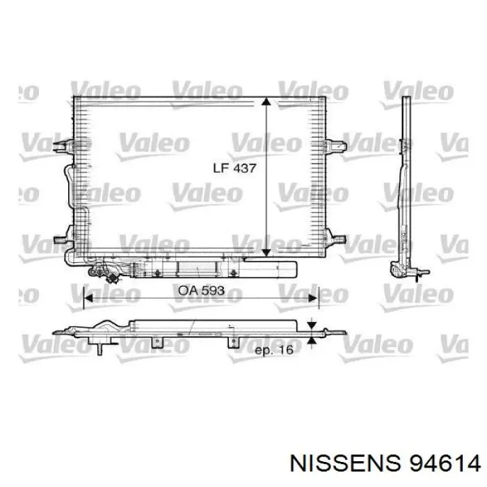 Радіатор охолодження кондиціонера Nissens 94614