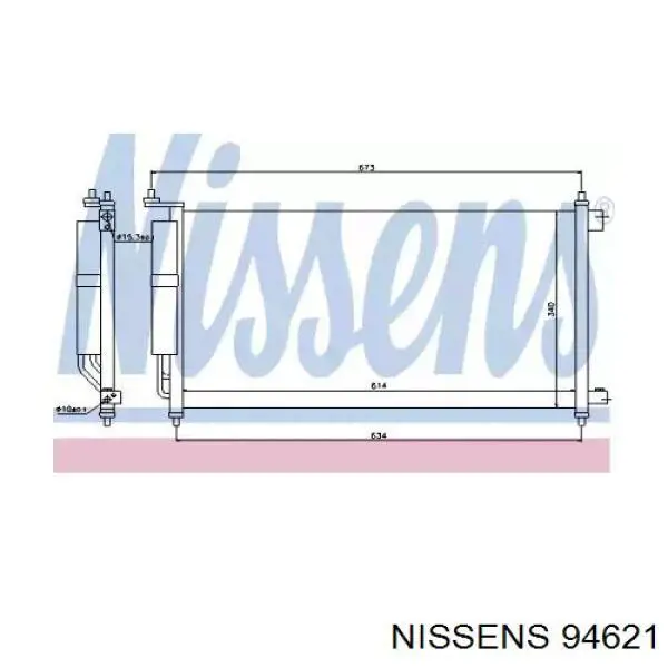 94621 Nissens радіатор кондиціонера