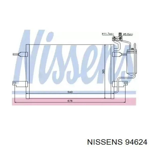 94624 Nissens радіатор кондиціонера