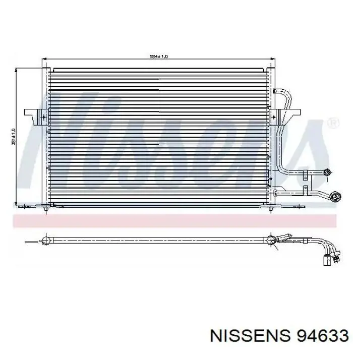 Купити 94633 Nissens Радіатор системи охолодження кондиціонера