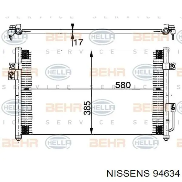 94634 Nissens радіатор кондиціонера