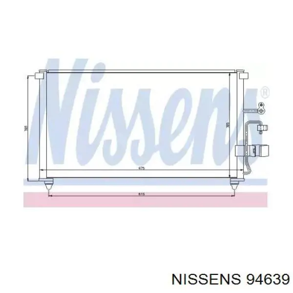 Радіатор кондиціонера 94639 Nissens