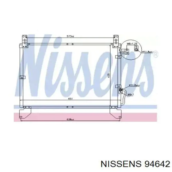 Конденсатор кондиціонера Nissens 94642 ціна, від 183.29 USD