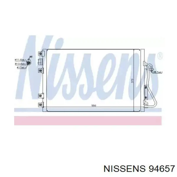 94657 Nissens радіатор кондиціонера