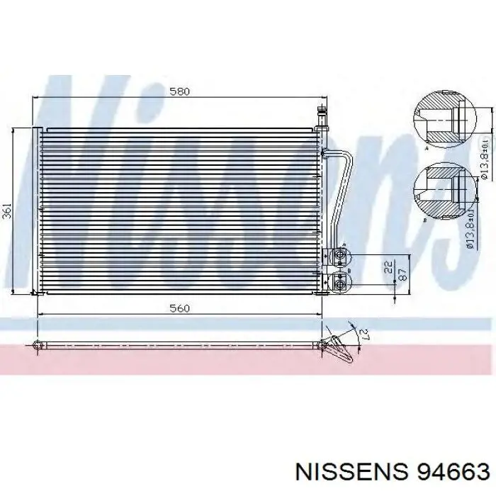 94663 Nissens Конденсатор