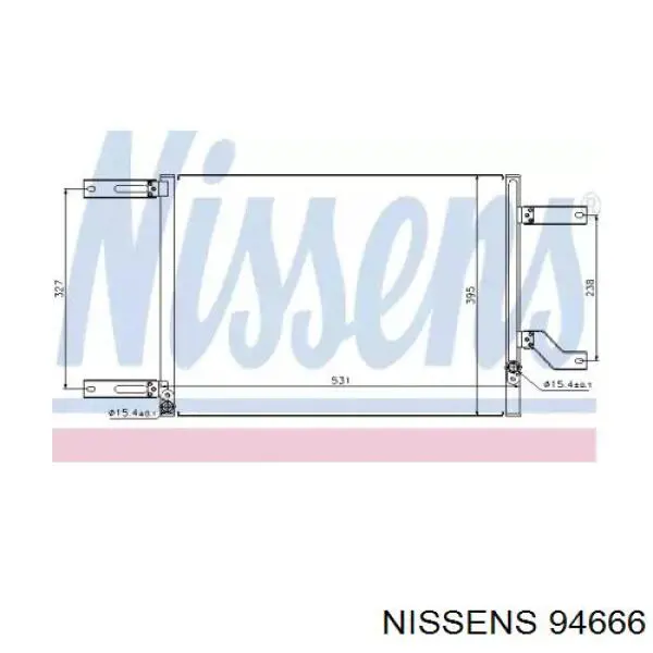 94666 Nissens радіатор кондиціонера