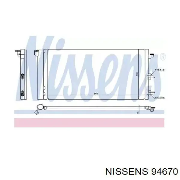 94670 Nissens радіатор кондиціонера